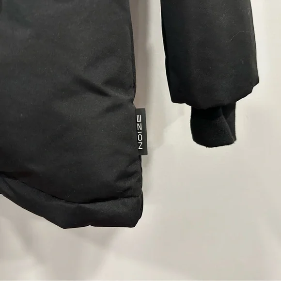 Noize Noah Black Hooded Quilted Puffer Jacket Large L